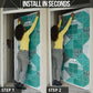 African American Quilt Inspired Door Cover Wild Animal Skin African Turquoise Tribal Elements