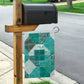 African American Quilt Inspired Garden Flag Wild Animal Skin African Turquoise Tribal Elements