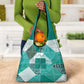 African American Quilt Inspired Grocery Bag Wild Animal Skin African Turquoise Tribal Elements