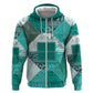 African American Quilt Inspired Hoodie Wild Animal Skin African Turquoise Tribal Elements