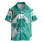 African American Quilt Inspired Kid Hawaiian Shirt Wild Animal Skin African Turquoise Tribal Elements