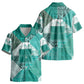 African American Quilt Inspired Kid Hawaiian Shirt Wild Animal Skin African Turquoise Tribal Elements
