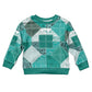 African American Quilt Inspired Kid Ugly Christmas Sweater Wild Animal Skin African Turquoise Tribal Elements