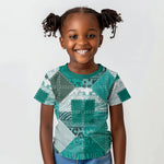 African American Quilt Inspired Kid T shirt Wild Animal Skin African Turquoise Tribal Elements