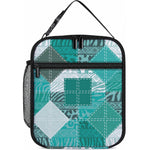 African American Quilt Inspired Lunch Bag Wild Animal Skin African Turquoise Tribal Elements