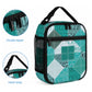 African American Quilt Inspired Lunch Bag Wild Animal Skin African Turquoise Tribal Elements