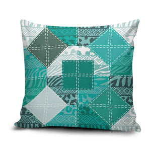 African American Quilt Inspired Pillow Cover Wild Animal Skin African Turquoise Tribal Elements