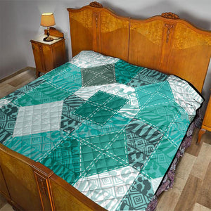 African American Quilt Inspired Quilt Wild Animal Skin African Turquoise Tribal Elements