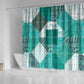 African American Quilt Inspired Shower Curtain Wild Animal Skin African Turquoise Tribal Elements