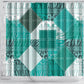African American Quilt Inspired Shower Curtain Wild Animal Skin African Turquoise Tribal Elements
