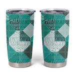 African American Quilt Inspired Tumbler Cup Wild Animal Skin African Turquoise Tribal Elements