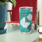 African American Quilt Inspired Tumbler Cup Wild Animal Skin African Turquoise Tribal Elements