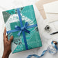 African American Quilt Inspired Wrapping Paper Wild Animal Skin African Turquoise Tribal Elements