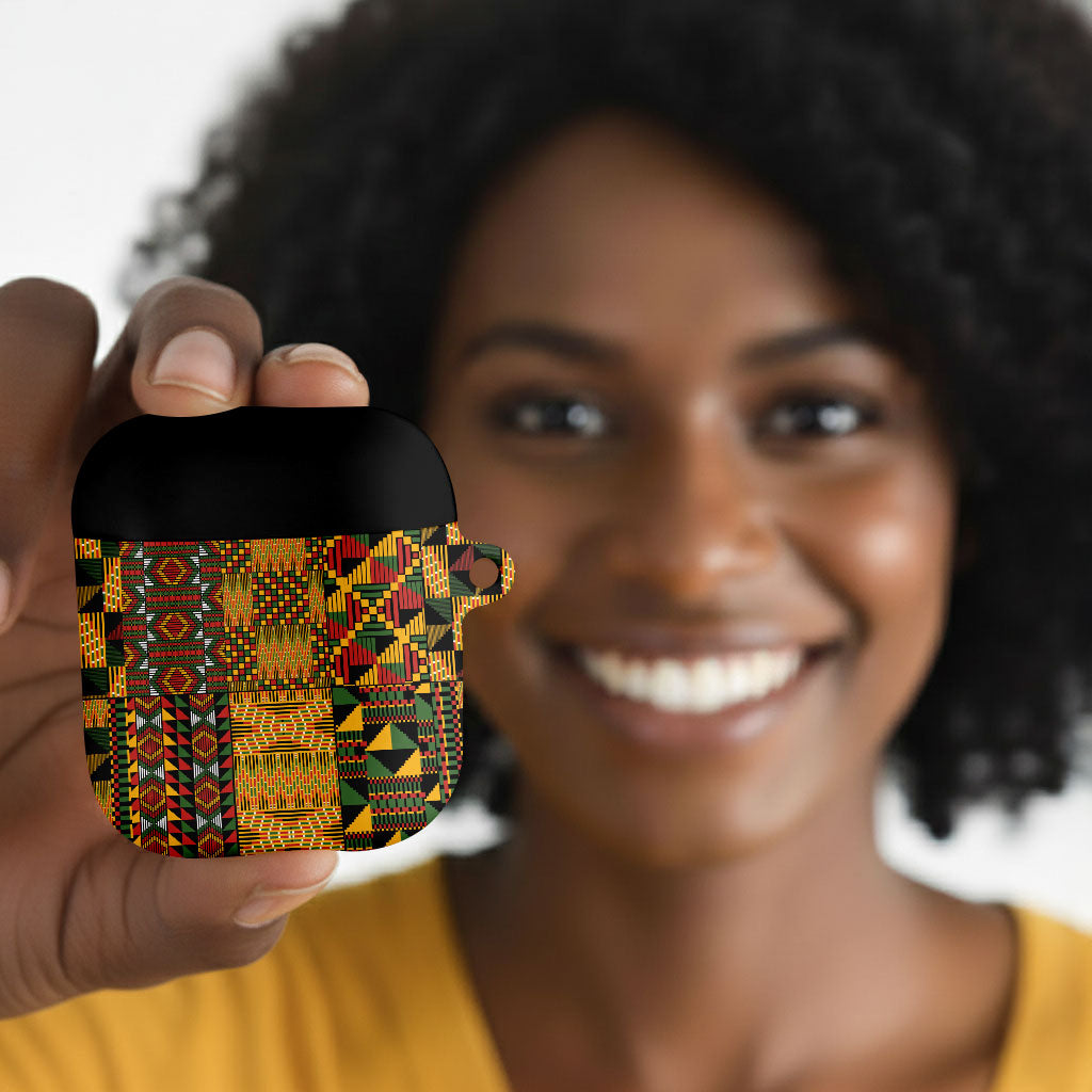 African American Quilt Kente Fusion AirPods Case Version 1