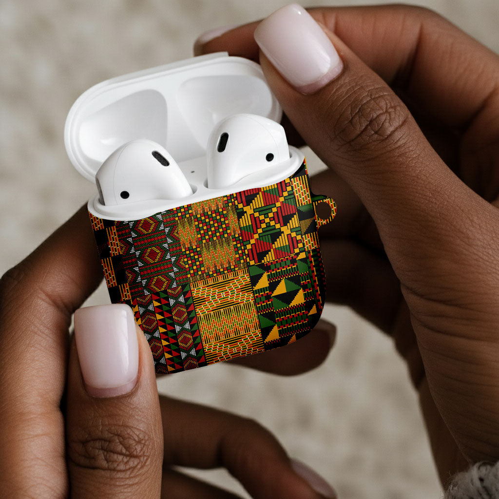 African American Quilt Kente Fusion AirPods Case Version 1