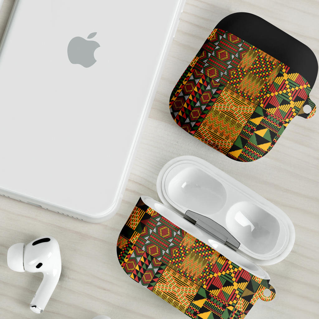 African American Quilt Kente Fusion AirPods Case Version 1