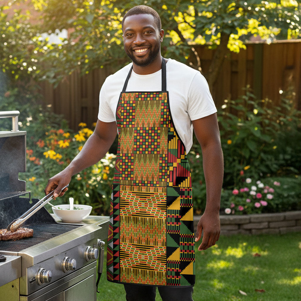 African American Quilt Kente Fusion Apron Version 1