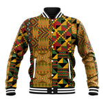 African American Quilt Kente Fusion Baseball Jacket Version 1
