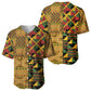 African American Quilt Kente Fusion Baseball Jersey Version 1