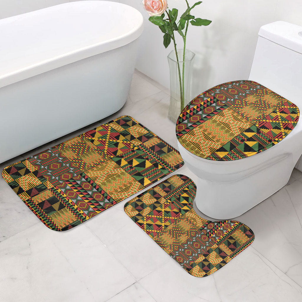 African American Quilt Kente Fusion Bathroom Set Version 1