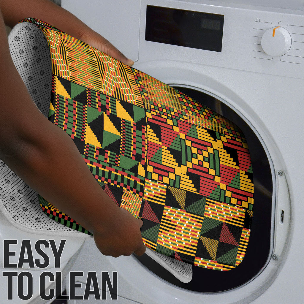 African American Quilt Kente Fusion Bathroom Set Version 1