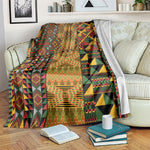 African American Quilt Kente Fusion Blanket Version 1