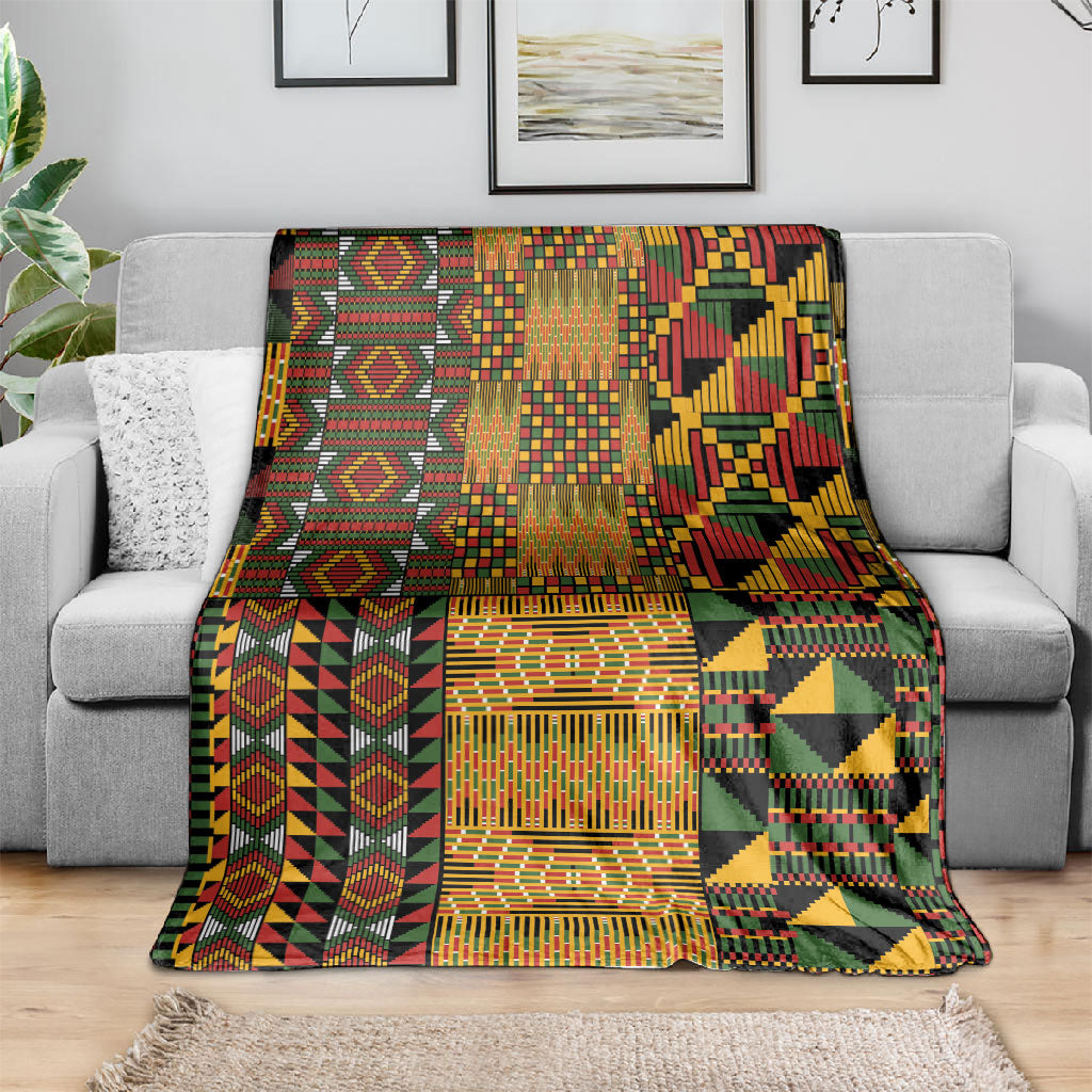 African American Quilt Kente Fusion Blanket Version 1