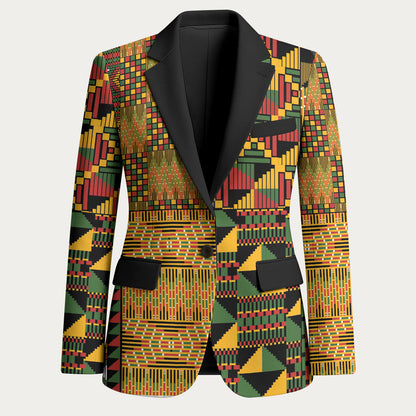 African American Quilt Kente Fusion Blazer Version 1