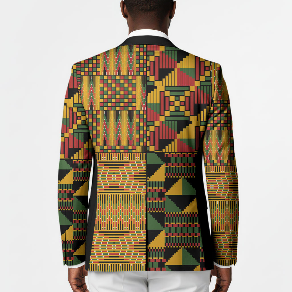 African American Quilt Kente Fusion Blazer Version 1