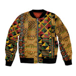 African American Quilt Kente Fusion Bomber Jacket Version 1