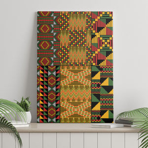 African American Quilt Kente Fusion Canvas Wall Art Version 1