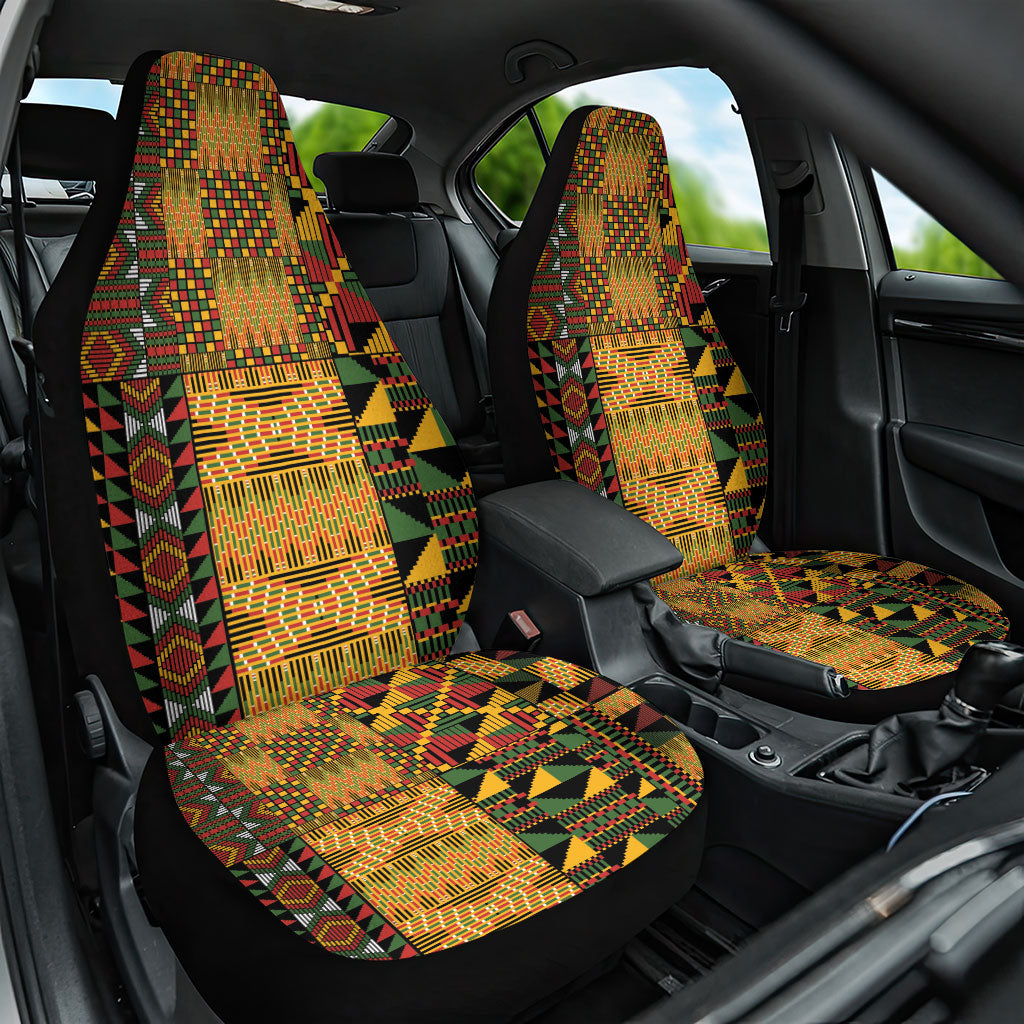 African American Quilt Kente Fusion Car Seat Cover Version 1