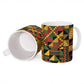 African American Quilt Kente Fusion Ceramic Mug Version 1