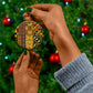 African American Quilt Kente Fusion Ceramic Ornament Version 1
