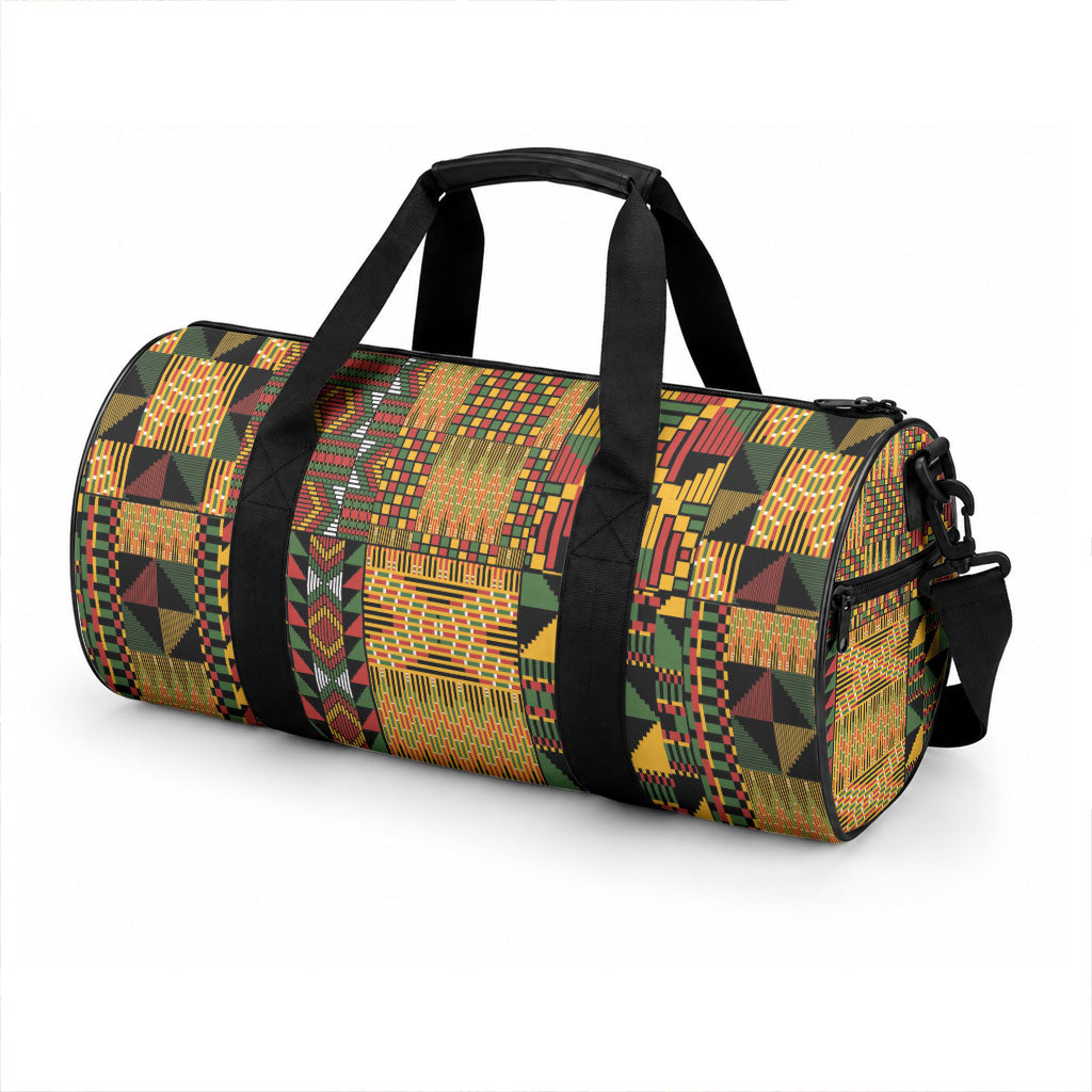 African American Quilt Kente Fusion Duffle Bag Version 1