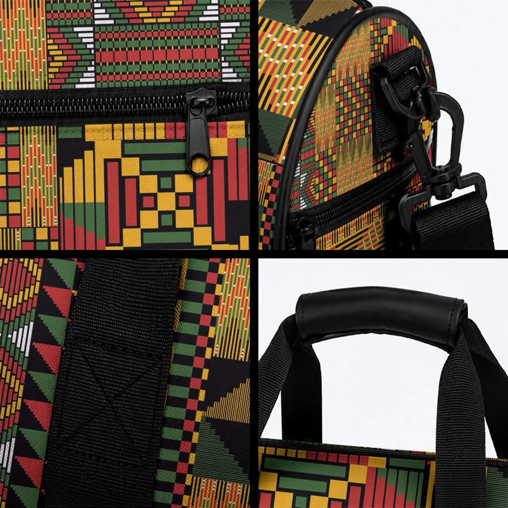 African American Quilt Kente Fusion Duffle Bag Version 1