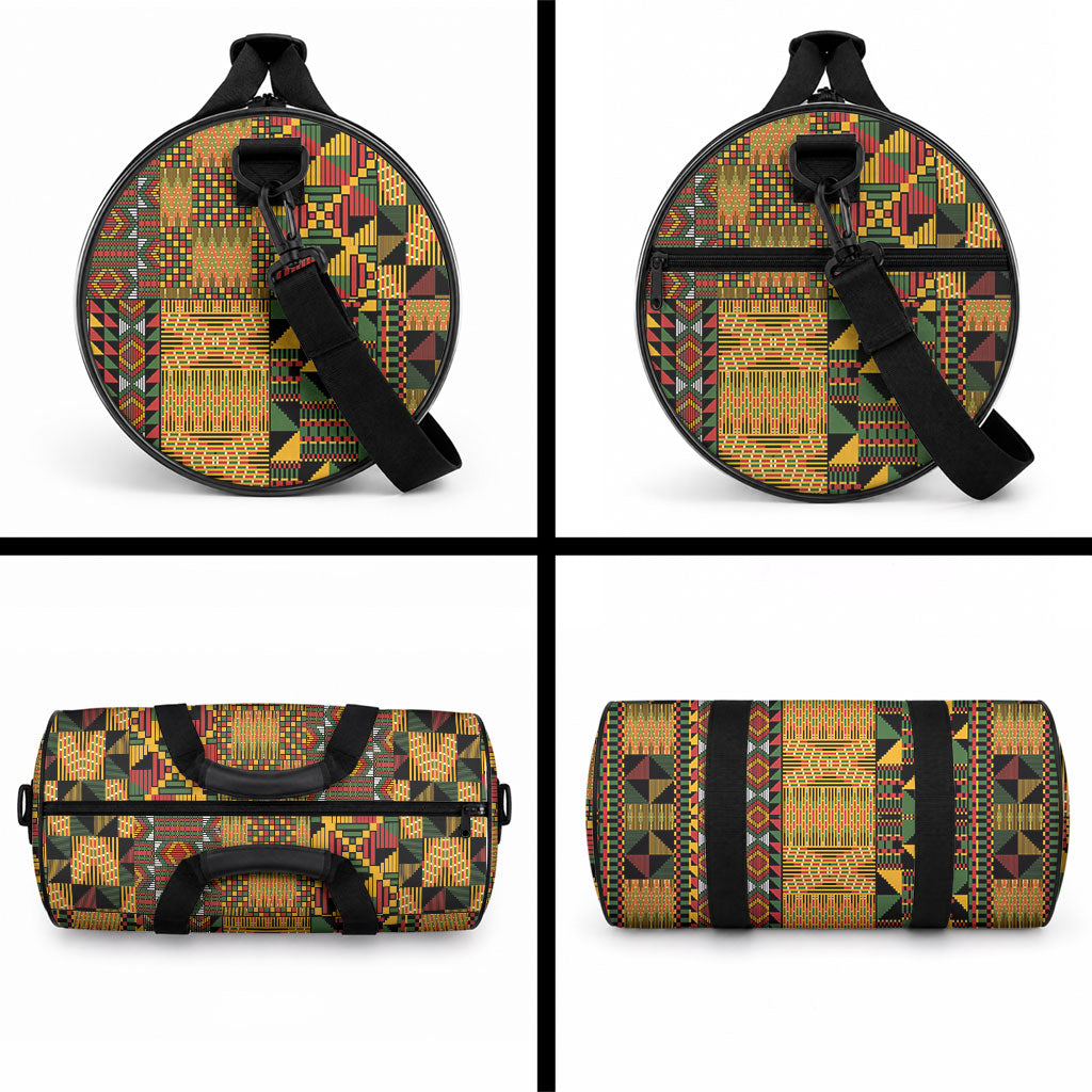 African American Quilt Kente Fusion Duffle Bag Version 1