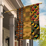 African American Quilt Kente Fusion Garden Flag Version 1