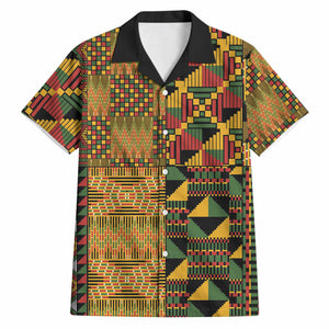 African American Quilt Kente Fusion Hawaiian Shirt Version 1