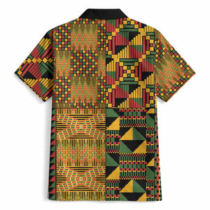 African American Quilt Kente Fusion Hawaiian Shirt Version 1