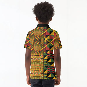 African American Quilt Kente Fusion Kid Polo Shirt Version 1