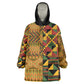 African American Quilt Kente Fusion Kid Wearable Blanket Hoodie Version 1