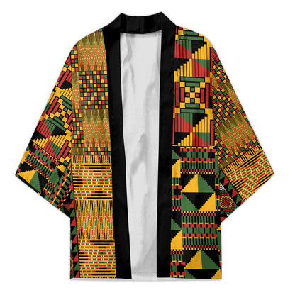 African American Quilt Kente Fusion Kimono Version 1