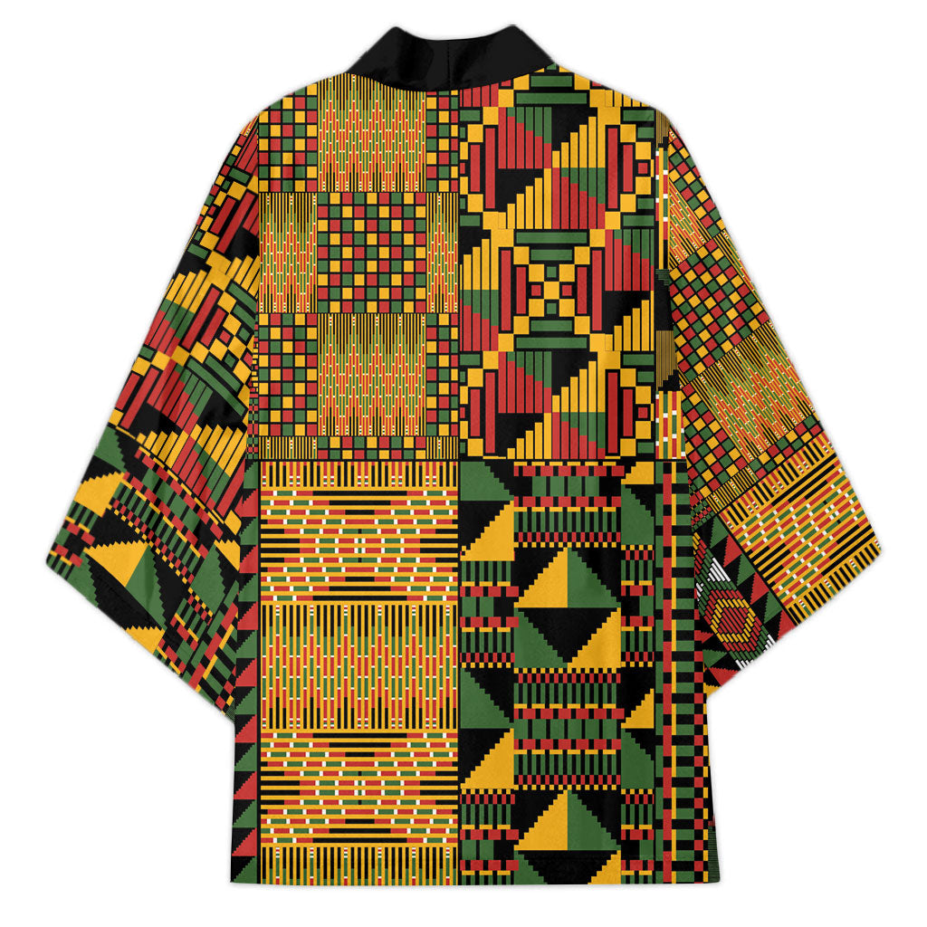 African American Quilt Kente Fusion Kimono Version 1