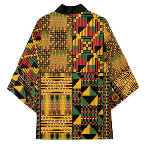 African American Quilt Kente Fusion Kimono Version 1