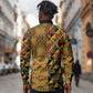 African American Quilt Kente Fusion Long Sleeve Button Shirt Version 1