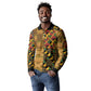 African American Quilt Kente Fusion Long Sleeve Polo Shirt Version 1