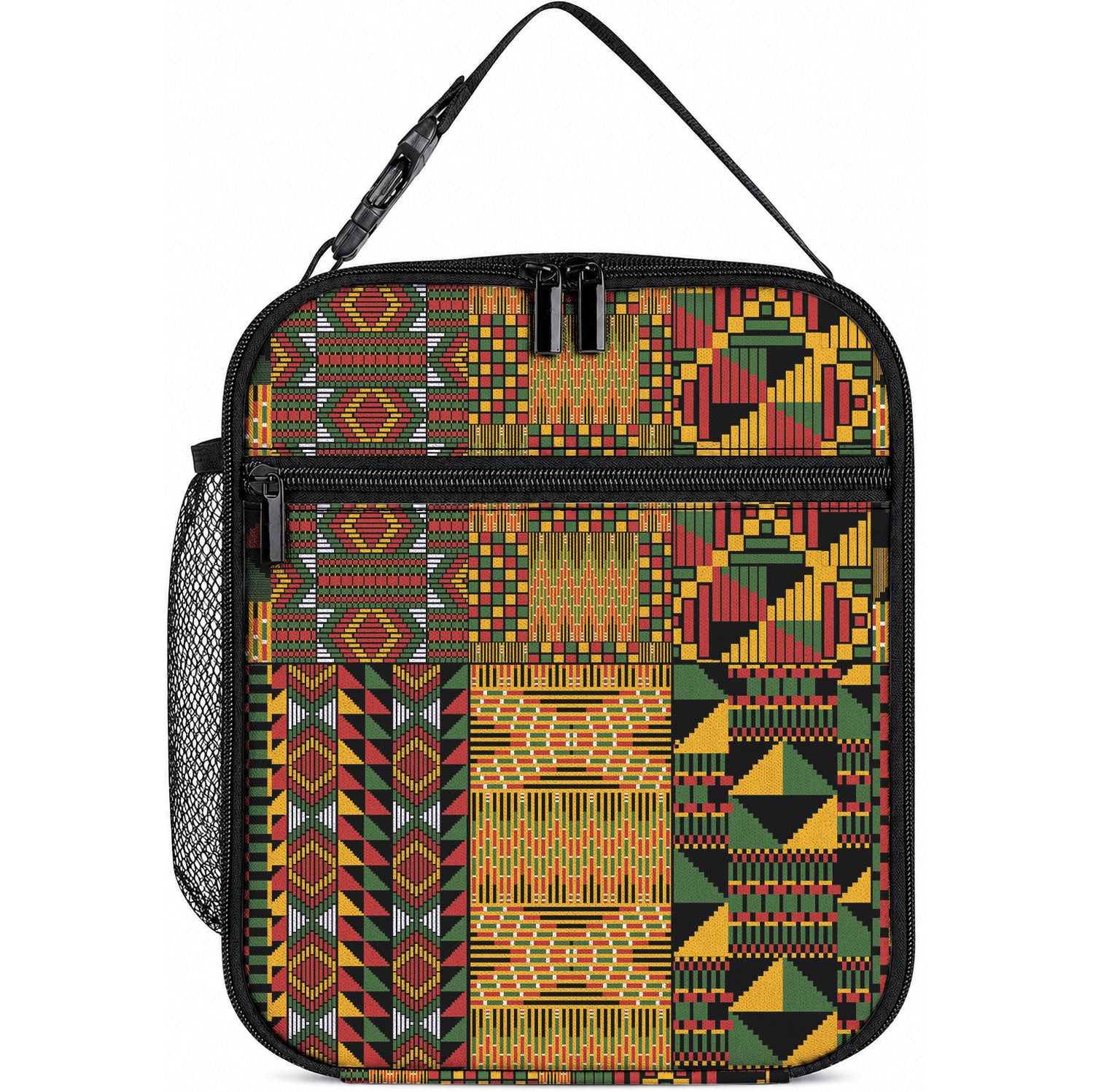 African American Quilt Kente Fusion Lunch Bag Version 1