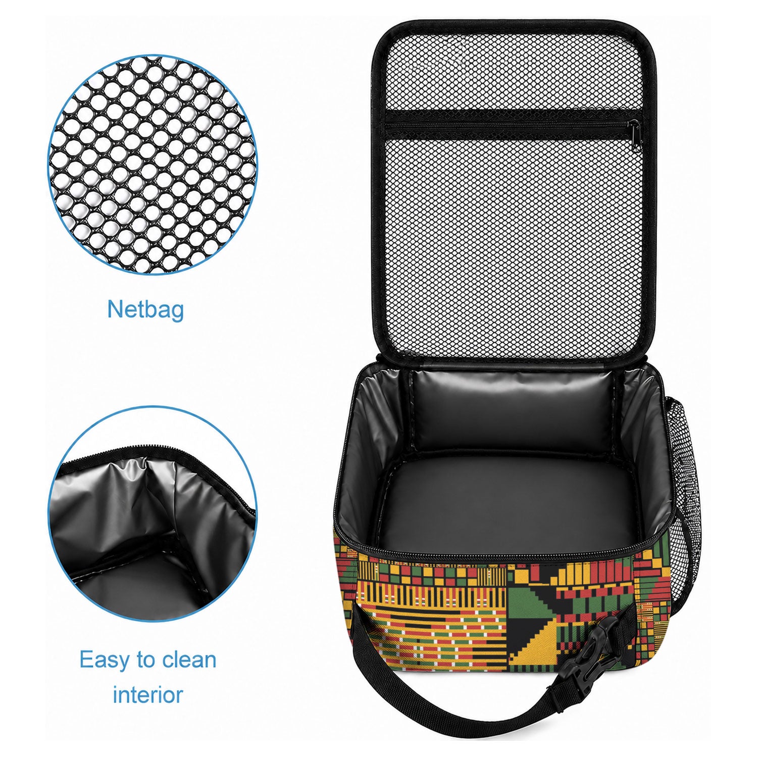 African American Quilt Kente Fusion Lunch Bag Version 1