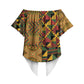 African American Quilt Kente Fusion Off Shoulder Wrap Waist Top Version 1